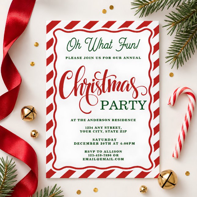 Convite Que Festa de Natal Divertida e Listrada (Criador carregado)
