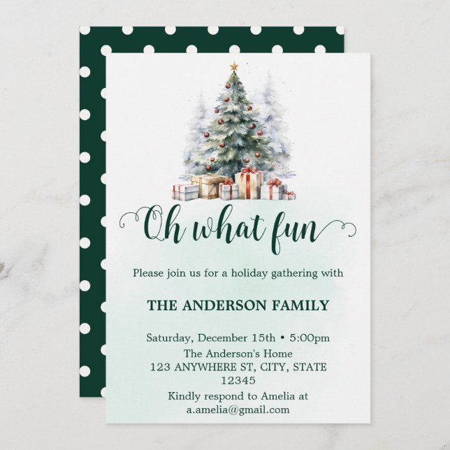 Convite Que Festa de Natal Sagrada de Feriado (Frente/Verso)