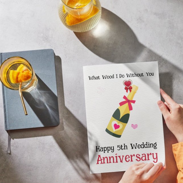 Convite Que Madeira Eu Faço Sem Você Feliz Casamento De 5 (Criador carregado)