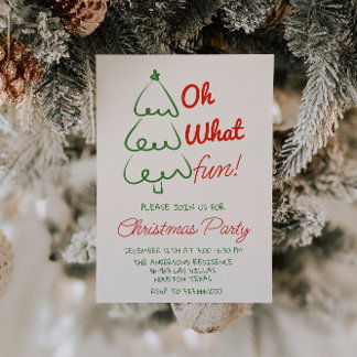 Convite Que Mão Divertida Desenhou Festa Verde De Árvore D