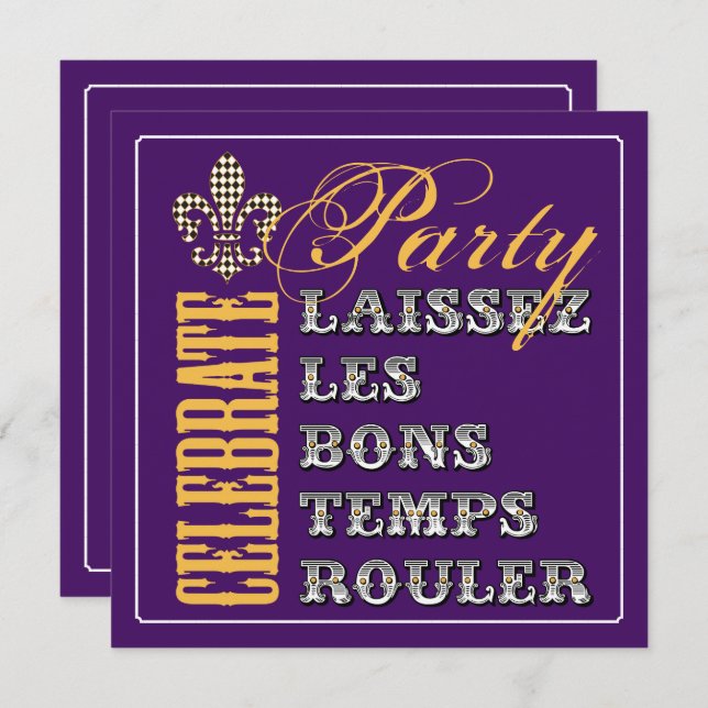 Convite Que o Bons Tempos Façam o Púrpura (Frente/Verso)