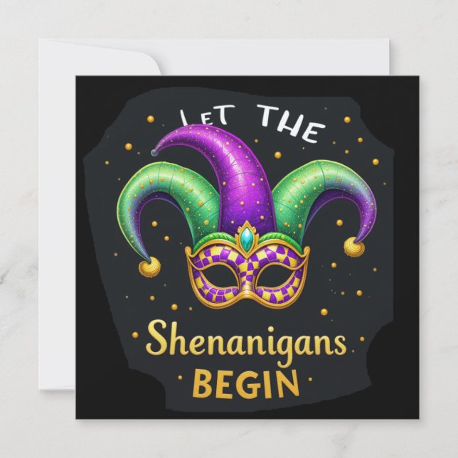 Convite Que os Shenanigans comecem (Frente)