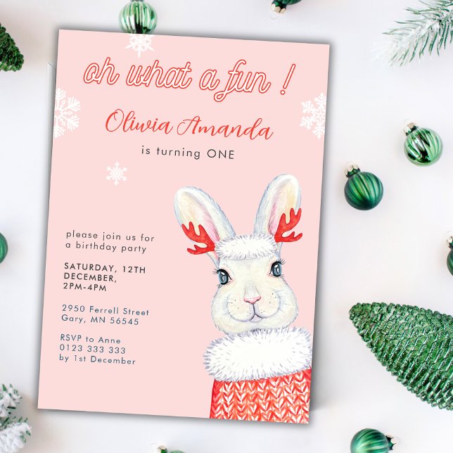 Convite Que primeiro aniversario De Primeiro Rosa Rosa De  (Criador carregado)