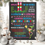 Convite Que Revelação do Chá de fraldas de Natal do Elf<br><div class="desc">O que o Elf é que o bebê vai ser convites para Chás de Revenda de Bebê. Possui um elfo feliz, pernas de elfo, canas doces e fontes coloridas divertidas em um fundo de quadro negro. Perfeito para um Natal Sexo Revelação chá de fraldas! Toda a redação pode ser alterada...</div>