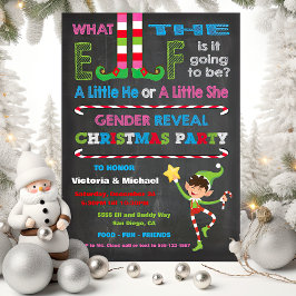 Convite Que Revelação do Chá de fraldas de Natal do Elf