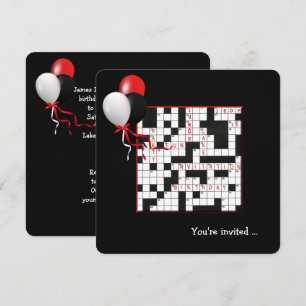 Convite Quebra-cabeça de Judy's Crossword