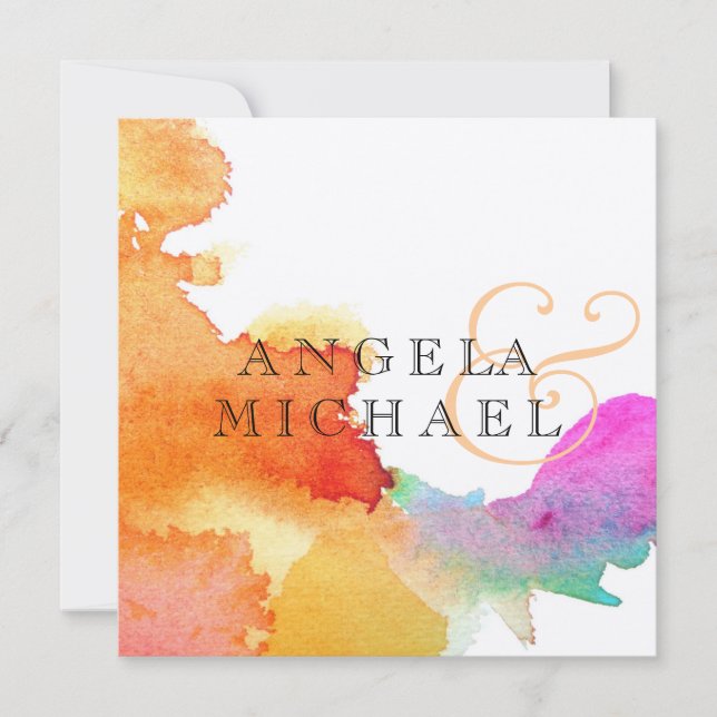 Convite Quebra de Watercolor (Frente)