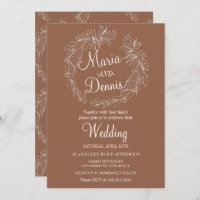 Quebra Simples de Terracotta Greenery Line Wreath