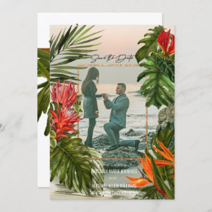 Convite Quebra tropical Lush Botânico Salve a Data