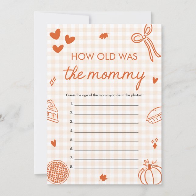 Convite Queda A Mão Desenhou A Idade Do Jogo Da Mamãe (Frente)