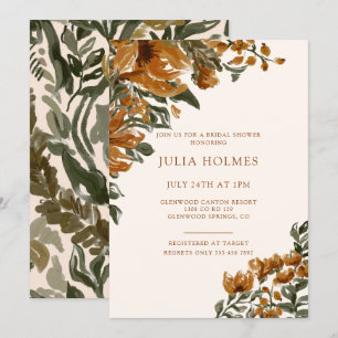 Convite Queda Chá de panela Botânico