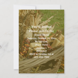 Convite Queda da Cesta de Maçã Indiana