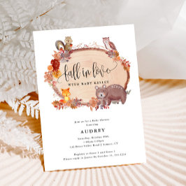 Convite Queda de animais da floresta apaixonados, Chá de f