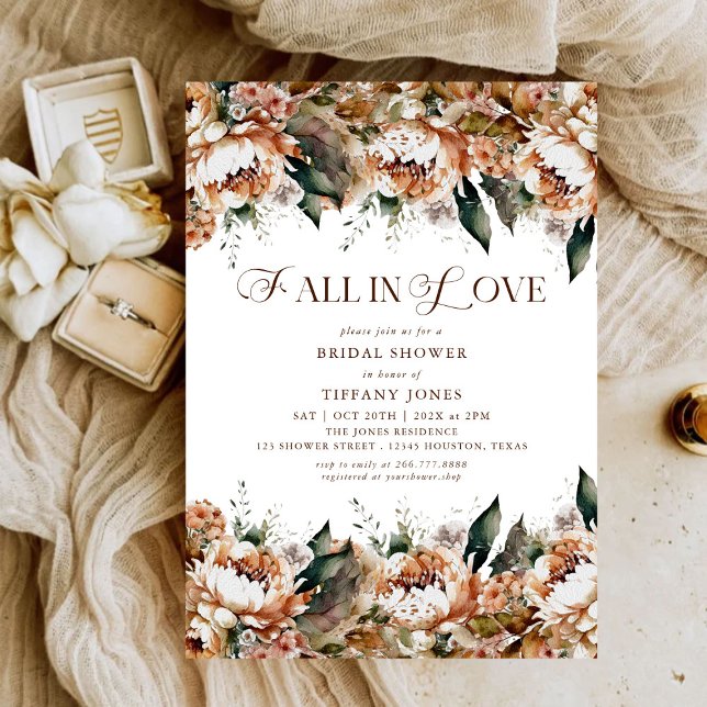 Convite Queda do Chá de panela Floral de Amor (Criador carregado)