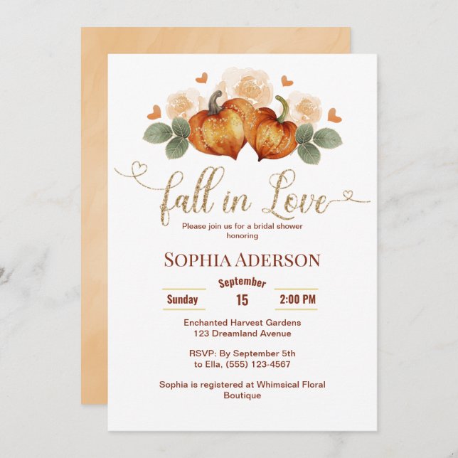 Convite Queda Floral No Amor Chá de panela Cardíaco Da Abó (Frente/Verso)