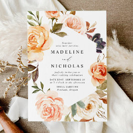 Convite Queda Floral Russo por Aquarela