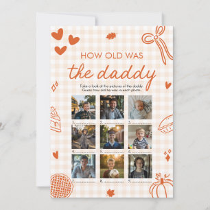 Convite Queda Mão Laranja Desenhou A Idade Do Jogo Do Pai