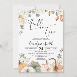 Convite Queda no amor Boho Autumn Pumpkin Chá de panela