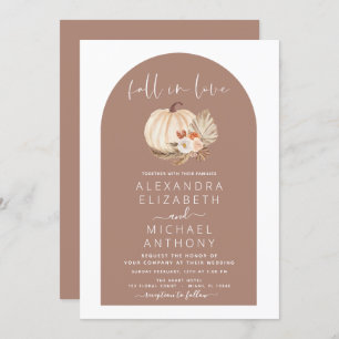 Convite Queda no Amor Casamento Terracotta White Pumpkin