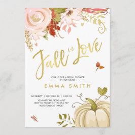 Convite Queda no amor Chá de panela Baby Autumn