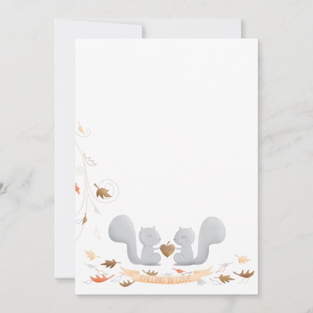 Convite Queda no chá de panela do esquilo do amor (Frente)