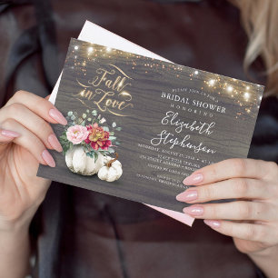 Convite Queda no Chá de panela Russo de Pumpkin Branco