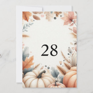 Convite Queda Pumpkins deixa aquarela texto caligrafia