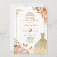 Queda Rosas de abóbora Quinceañera Princess Mis Qu
