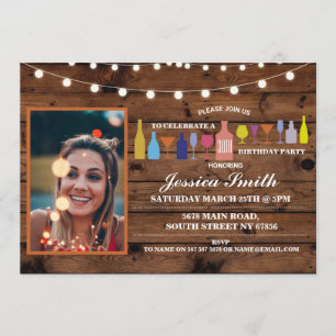 Convite Queijo Anos Qualquer Festa de aniversário De Bar D