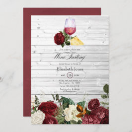 Convite Queijo Floral e Chá de panela de Vinho