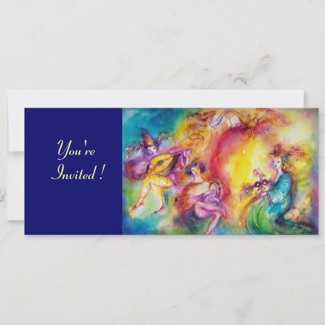 Convite QUEIMANDO O CARNIVAL, Baile de Máscaras de Mardi G (Frente)