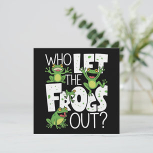 Convite Quem Deixou os Sapos Sair Piada de Amante de Anfíb