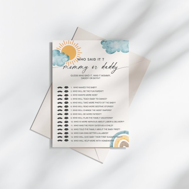 Convite Quem Disse Mamãe | Jogo do Chá de fraldas do Pai (Criador carregado)