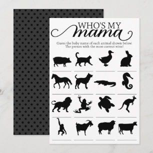 Convite Quem é Minha Sua Mamãe Jogo Atividade Chá de Bebê