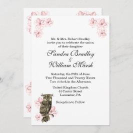 Convite Quem Se Casando Com Orquídeas Rosa De Coruja