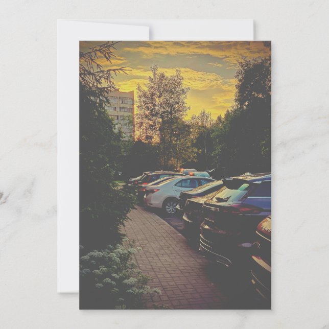 Convite Quente de paisagem urbana - Personalizável (Frente)