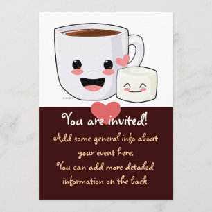 Convite quente do cacau e do Marshmallow