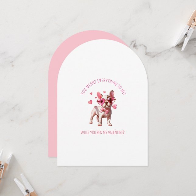 Convite Quer dizer tudo para mim, seja meu Namorados (Frente/Verso In Situ)