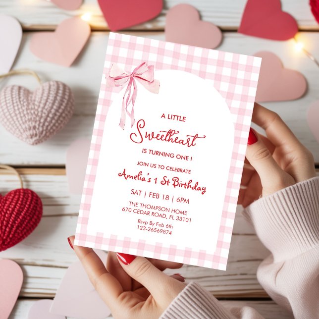 Convite Querida Aniversário de 1 ano das Meninas do Dia do (Criador carregado)