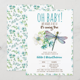 Convite Querida DRAGONFLY Faça Um Chá de fraldas De Desejo
