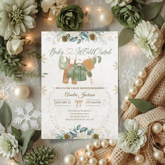 Convite Querida, é frio fora do Chá de fraldas. (Criador carregado)