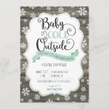 Querida, é frio fora do Chá de fraldas.