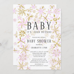 Convite Querida, é frio fora do Chá de fraldas das garotas