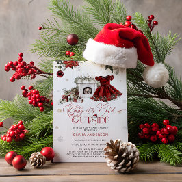 Convite Querida, é frio fora do Chá de fraldas moderno