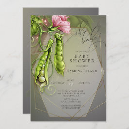 Convite Querida, ervilhas doces num Chá de fraldas de pólv