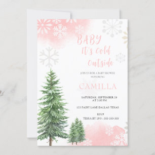 Convite Querida, está frio fora do Chá de fraldas de inver