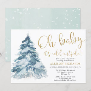 Convite Querida, está frio fora do chá de fraldas de inver