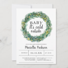 Convite Querida, está frio fora do chá de fraldas de natal