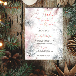 Convite Querida, está frio fora do pastel do chá de fralda