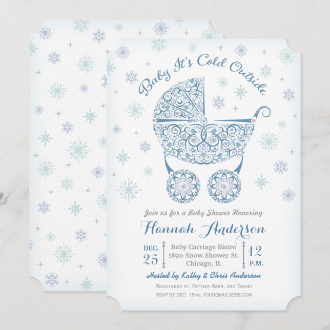 Convite Querida, está frio lá fora, Chá (Frente/Verso)